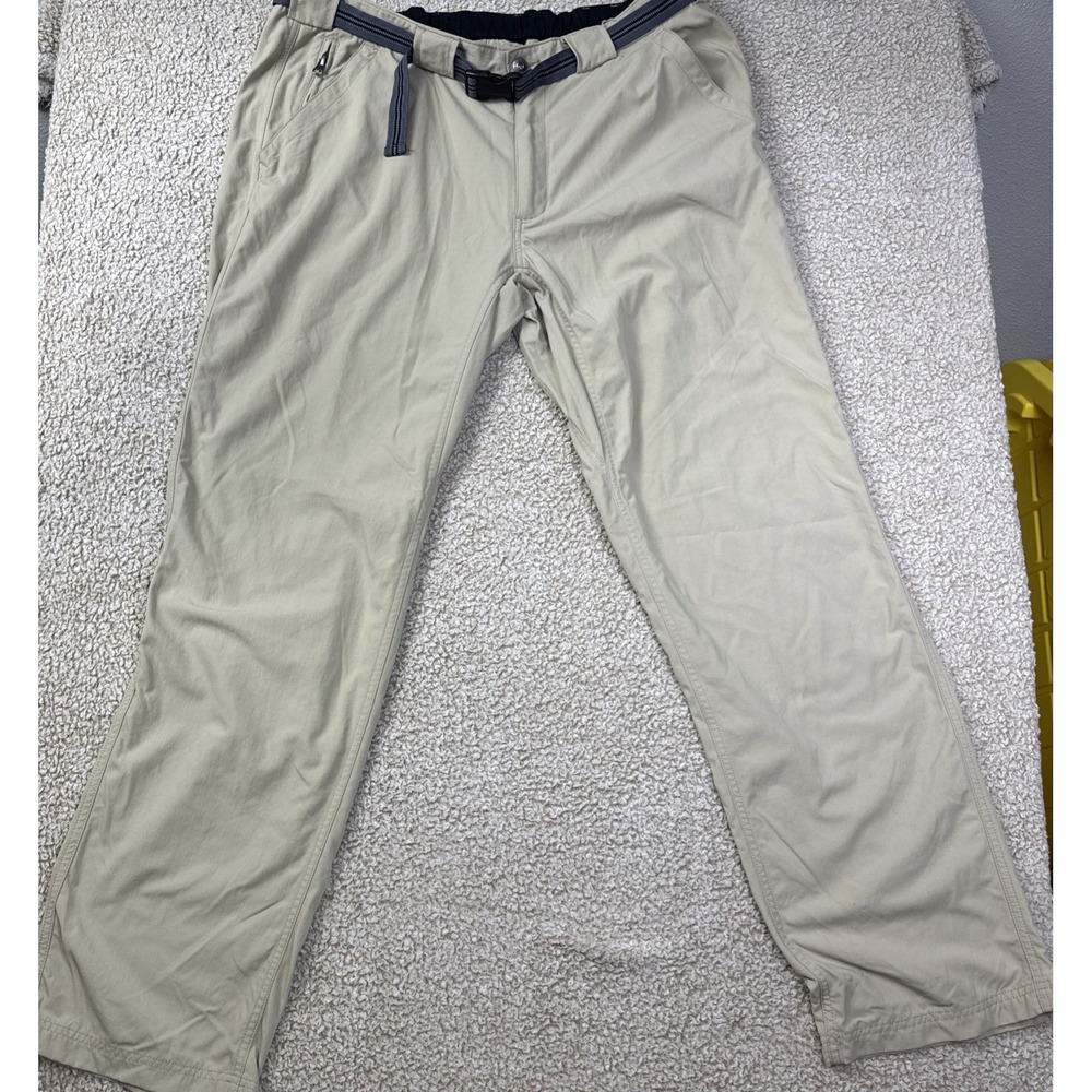 Duluth Trading Co Pants Men's XLx34 Cargo Tan Adjustable Belted Hiking Work